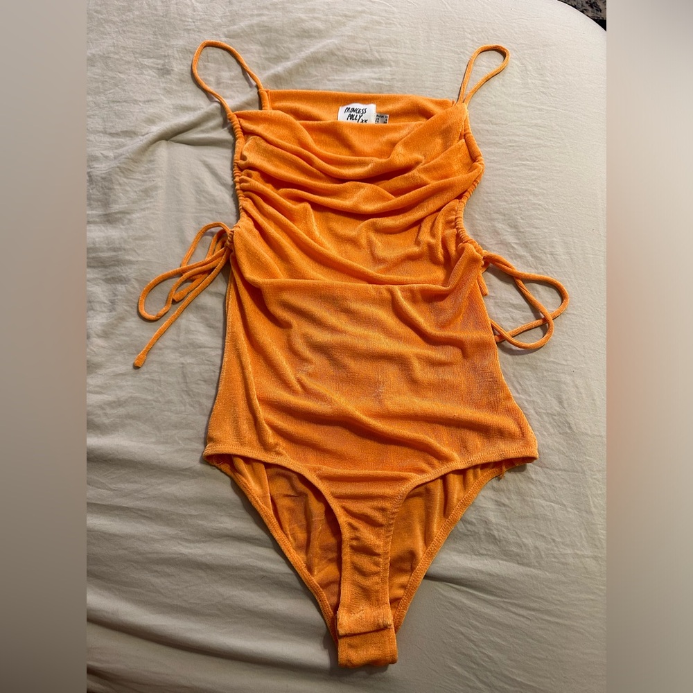 Princess Polly Size US 6 Orange Body Suit. Worn Once!